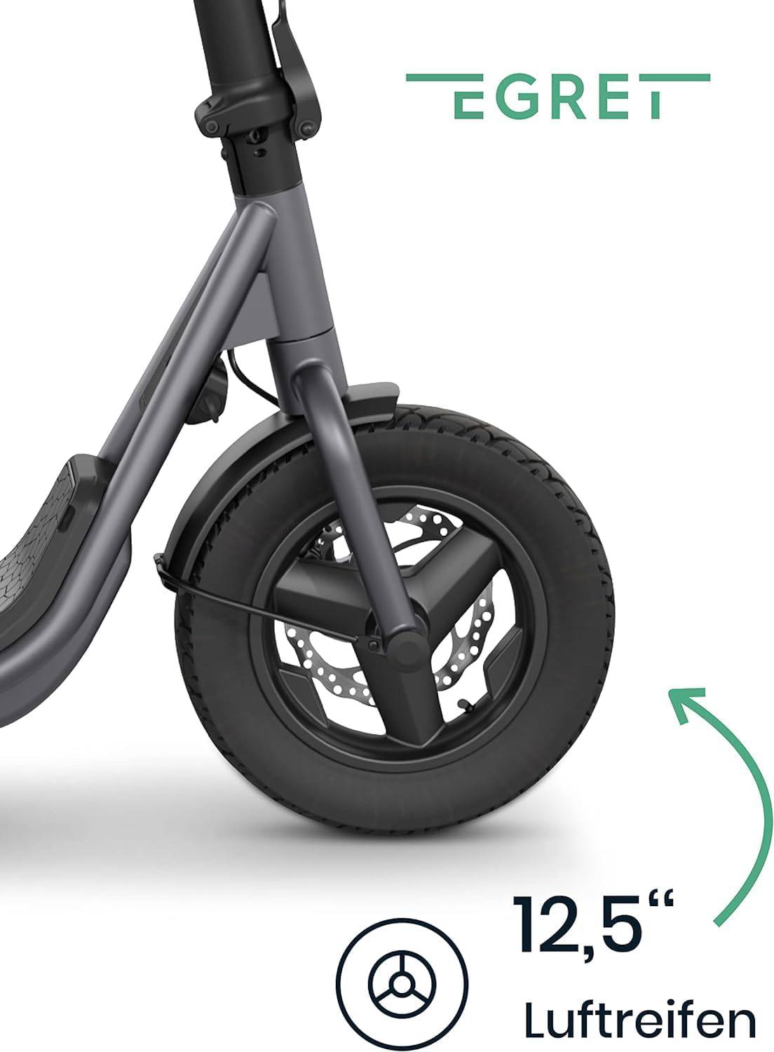 Egret X+ GN 22kmh 60km 672Wh 500W 950W 120kg E-Scooter ABE