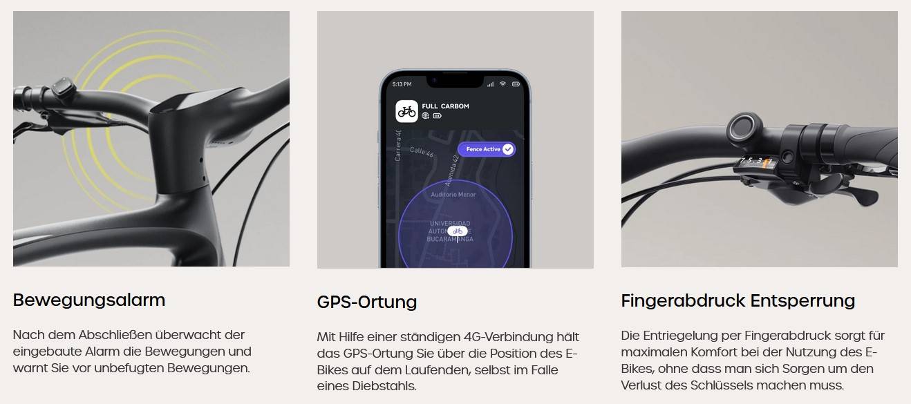 URTOPIA CARBON1-M E-Bike SW 28" 45cm/360Wh 130km Smart E-Bike