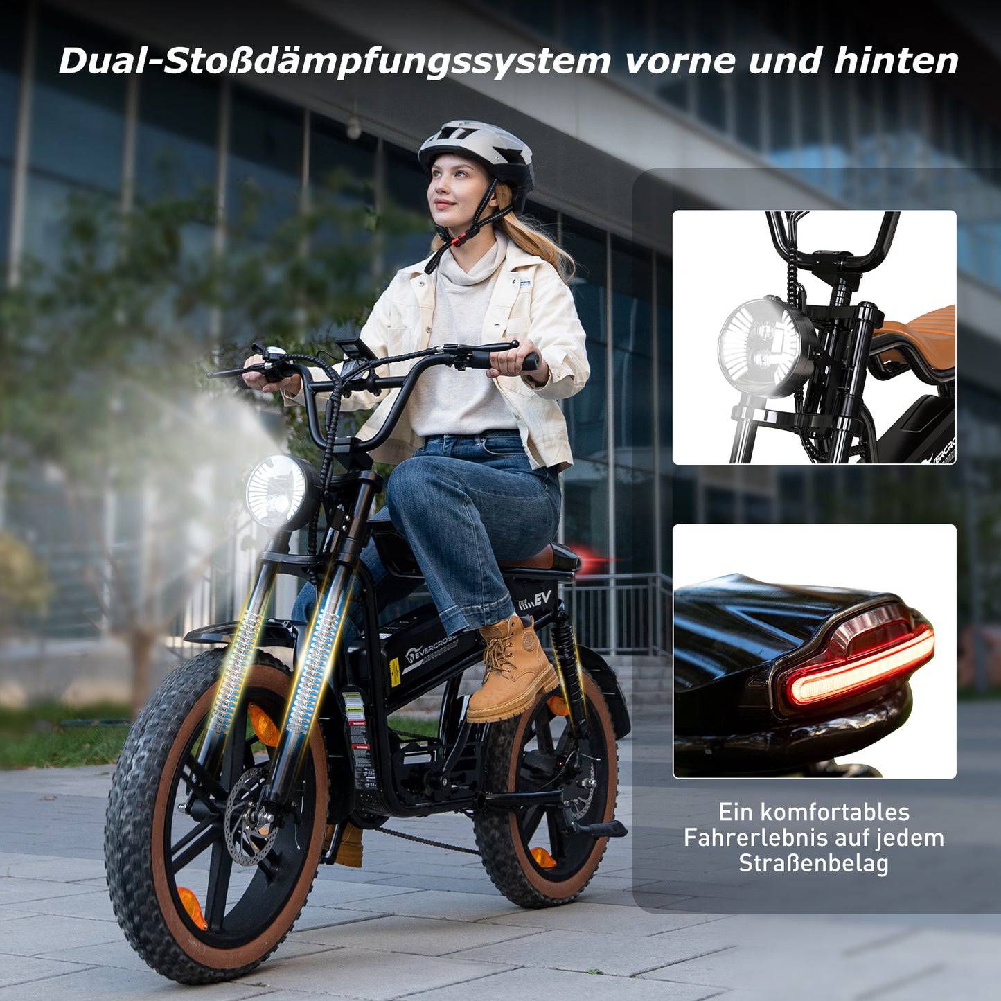 EVERCROSS EK30 E-Bike SW 20" 48V/15Ah/720Wh/100kg 55km Fatbike