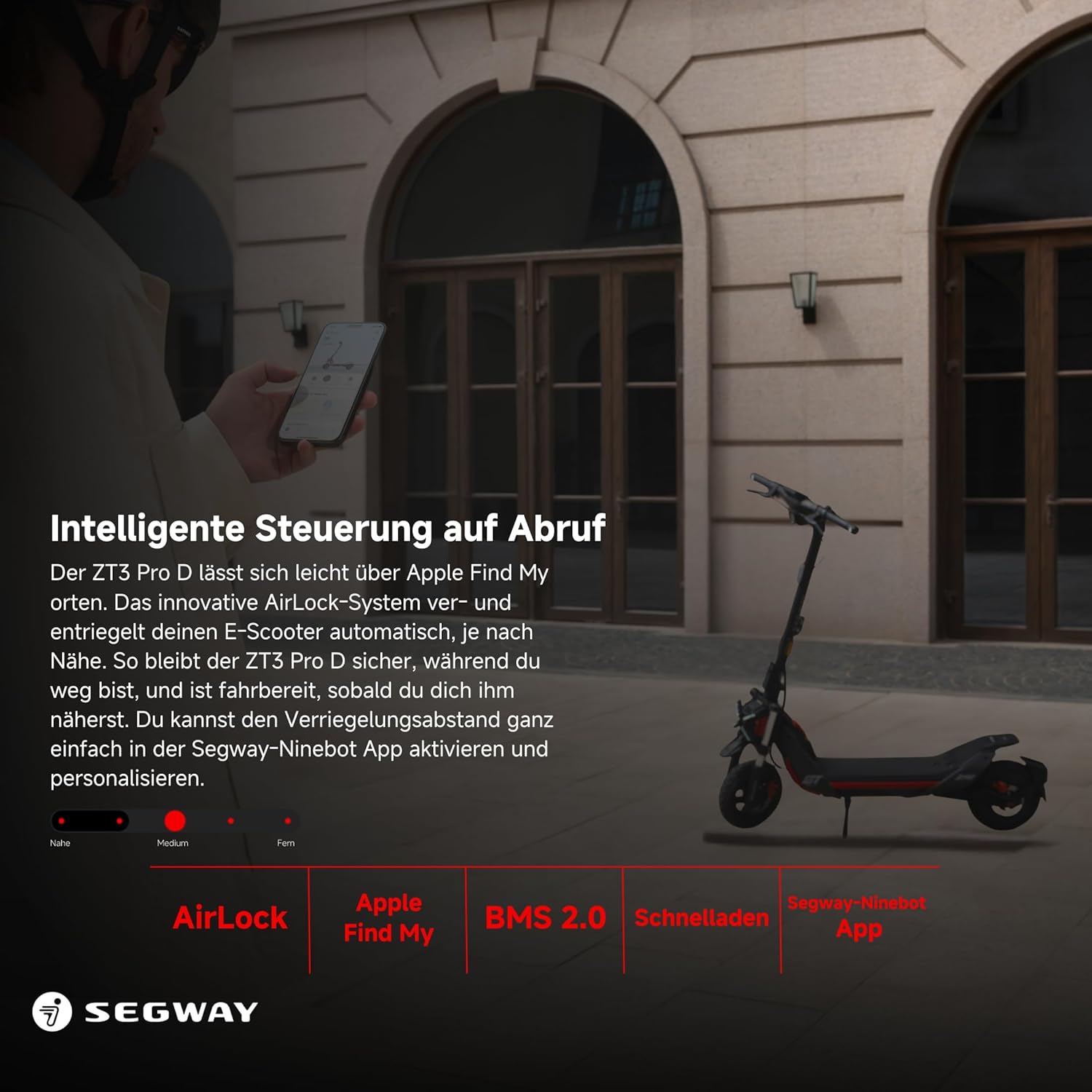 Segway Ninebot ZT3 Pro D SW 20kmh 70km 500W 1600W E-Scooter ABE