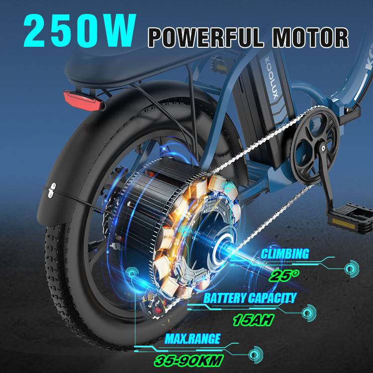KOOLUX KL-BK6S E-Bike BL|RT|SW|SI 20" 468Wh/120kg 90km Klapprad