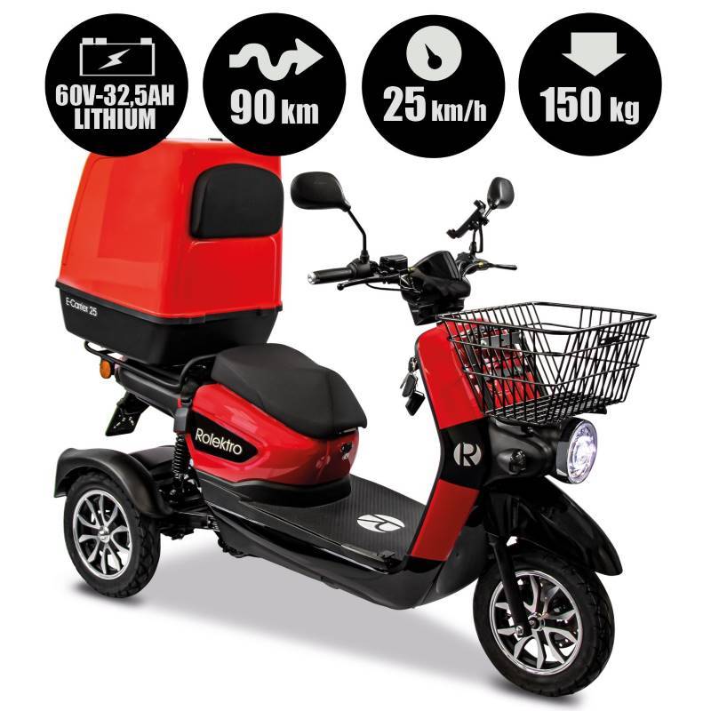 Rolektro E-Carrier 25 V.3 Li-Io 25kmh/1000W/32,5Ah SRO E-Roller