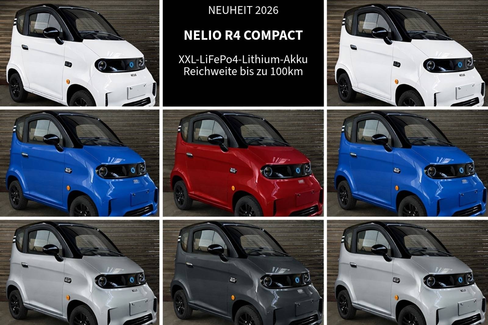 Nelio R4 Compact LFP 45kmh/2000W/80Ah/100km WS E-Kabinenroller