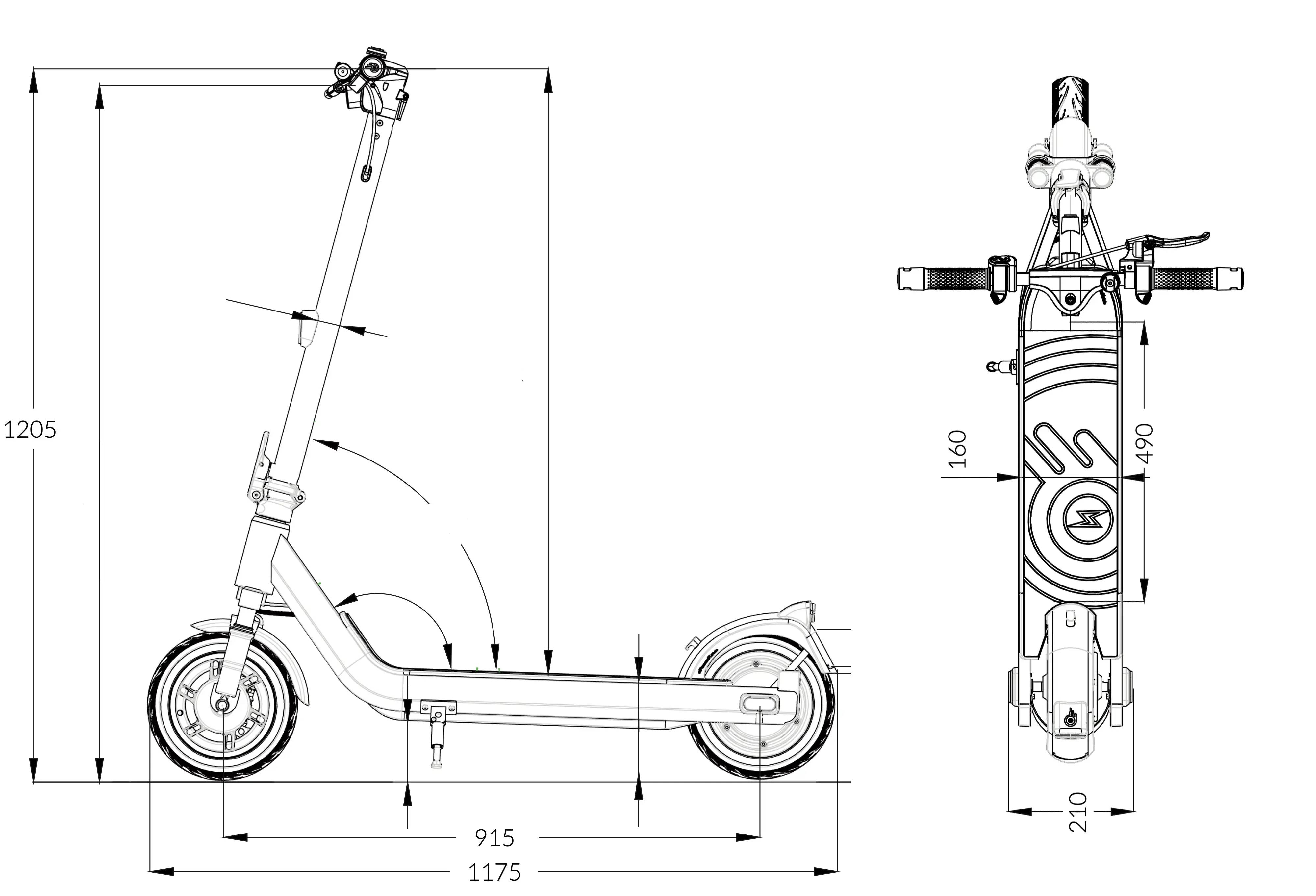 ePowerFun ePF-3 1200 GR 22kmh 140km 500W 140kg E-Scooter ABE