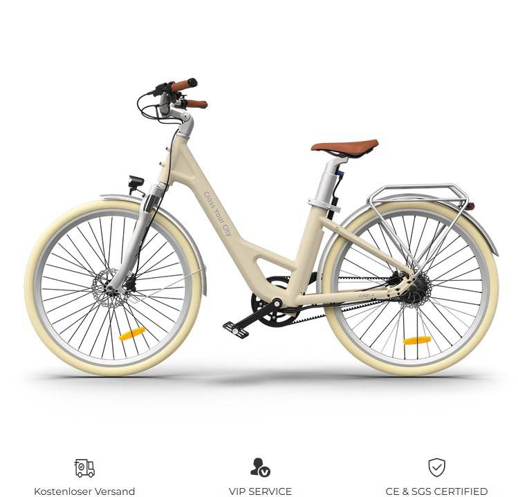 ADO AIR-28-Pro E-Bike BE 28" 36V/9,6Ah/345Wh/120kg 100km Citybike