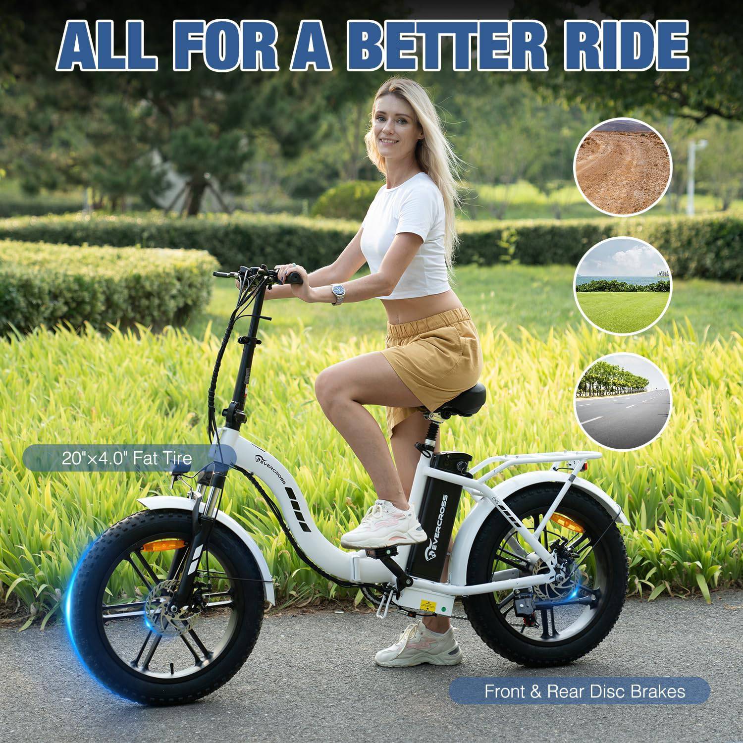 EVERCROSS EK6 E-Bike WS 20" 48V/13Ah/624Wh/120kg 90km Klapprad