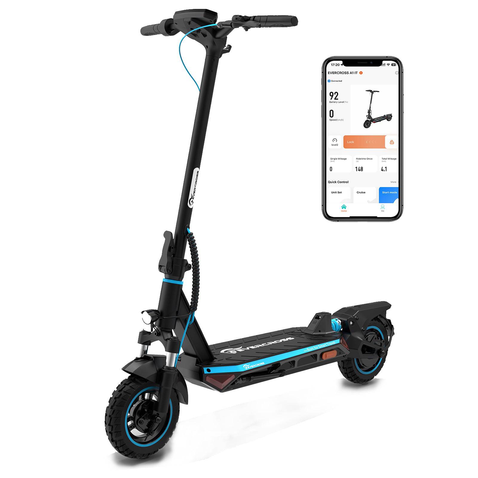 Evercross A1-ABE SBL|SRT 22kmh 50km 500W 120kg E-Scooter ABE