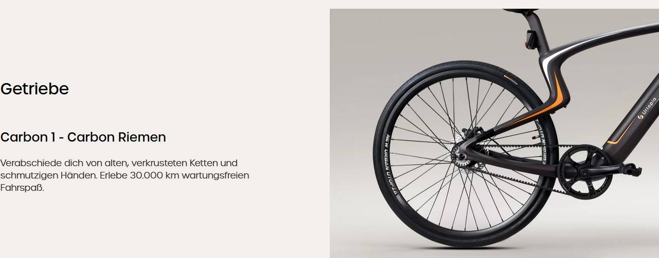 URTOPIA CARBON1-M E-Bike SW 28" 45cm/360Wh 130km Smart E-Bike