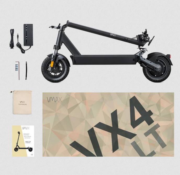 VMAX VX4 LT SW 22kmh 55km 624Wh 500W 1600W 150kg E-Scooter ABE
