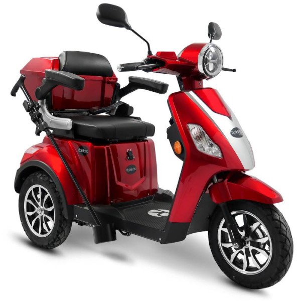 Rolektro E-Trike 25 V.3 Lithium 25kmh/1000W/60V/30Ah/150kg/75km Reichweite Seniorenmobil rot