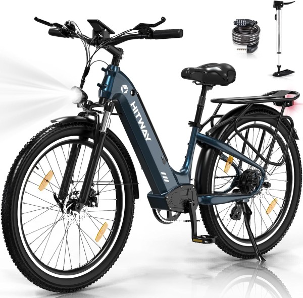 E-BIKE HITWAY BK16 26"X3.0 BLAU 48V/18Ah Samsung Akku - 120km NEU