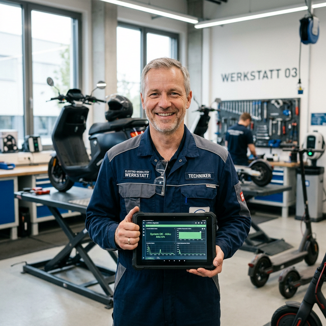 Experte der Scooterwerkstatt – zertifizierter Techniker für E-Mobilität